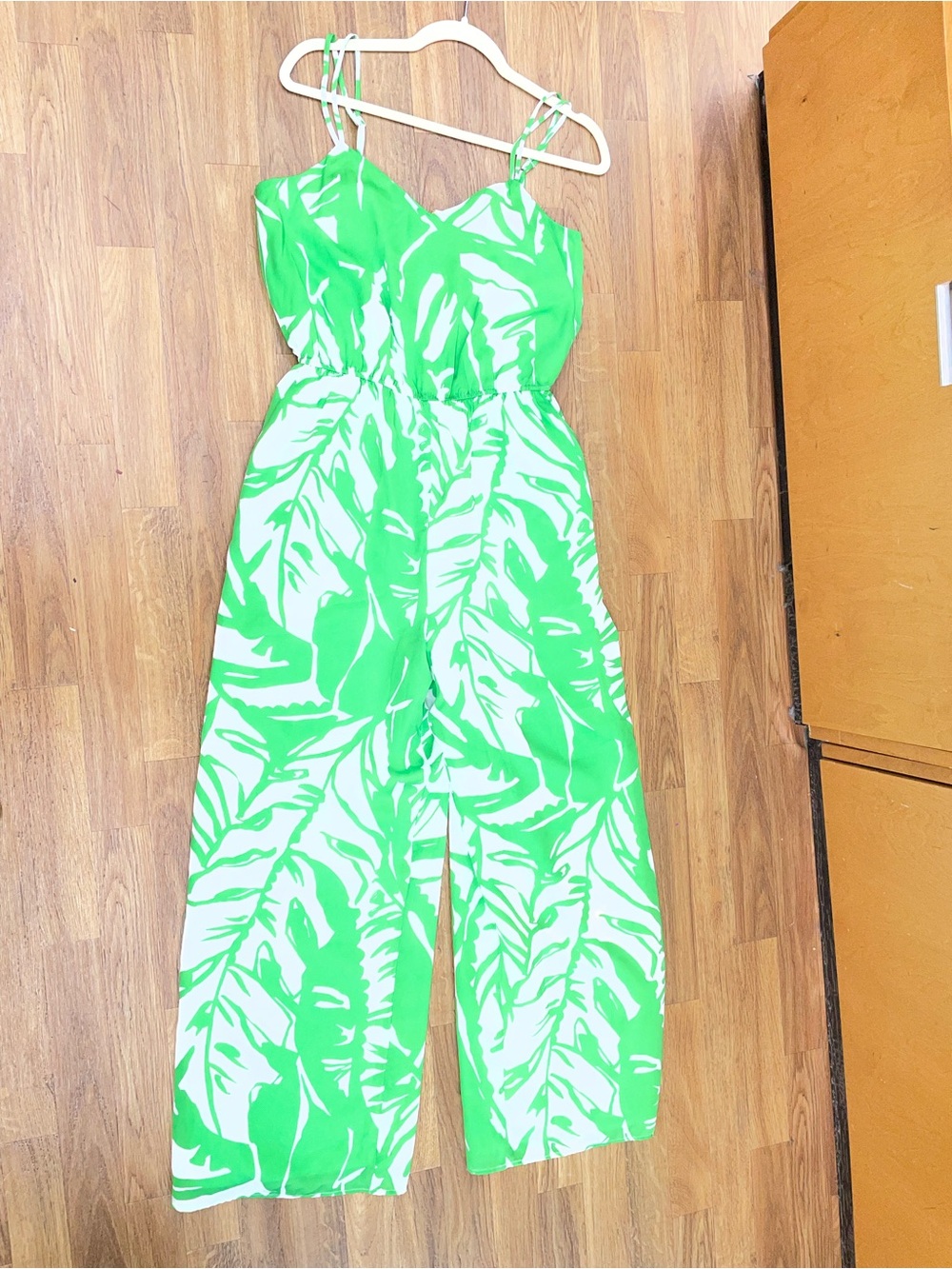 Women’s tropical print jumpsuit